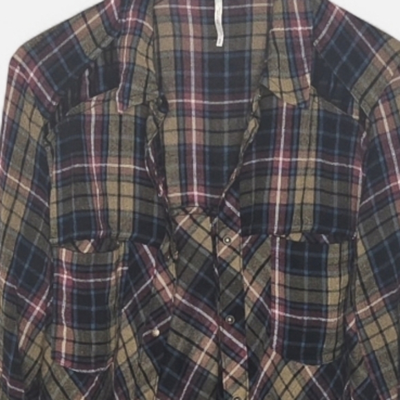 Free People Summer Daydream Plaid Buttoned Down - Picture 3 of 6